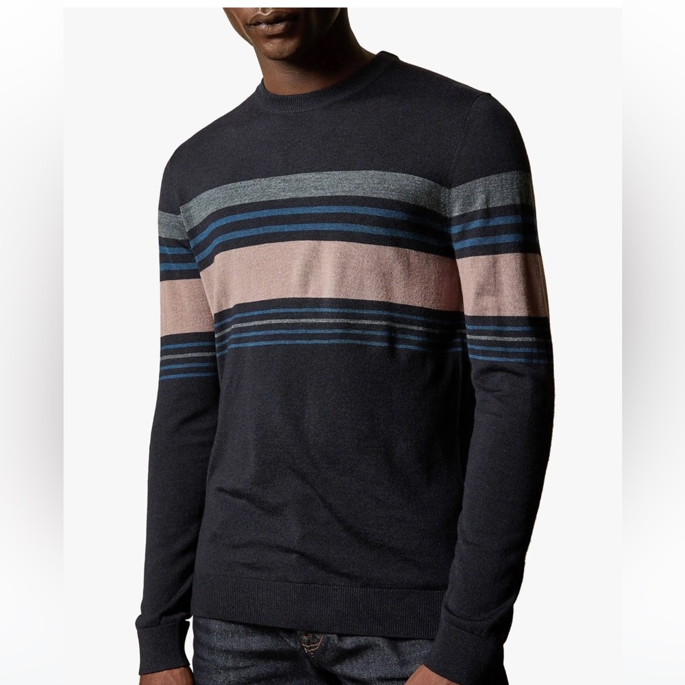Ted Baker Men's Swifties Striped Crew Neck Sweater